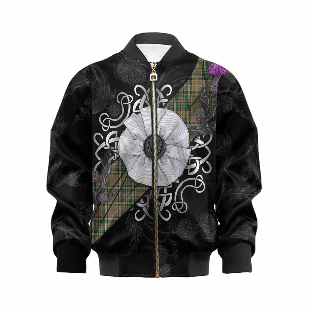 O'Farrell Tartan Kid Bomber Jacket Jacobite White Rose Kid XS - Tartan Vibes Clothing
