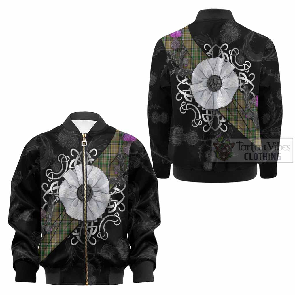 O'Farrell Tartan Kid Bomber Jacket Jacobite White Rose - Tartan Vibes Clothing