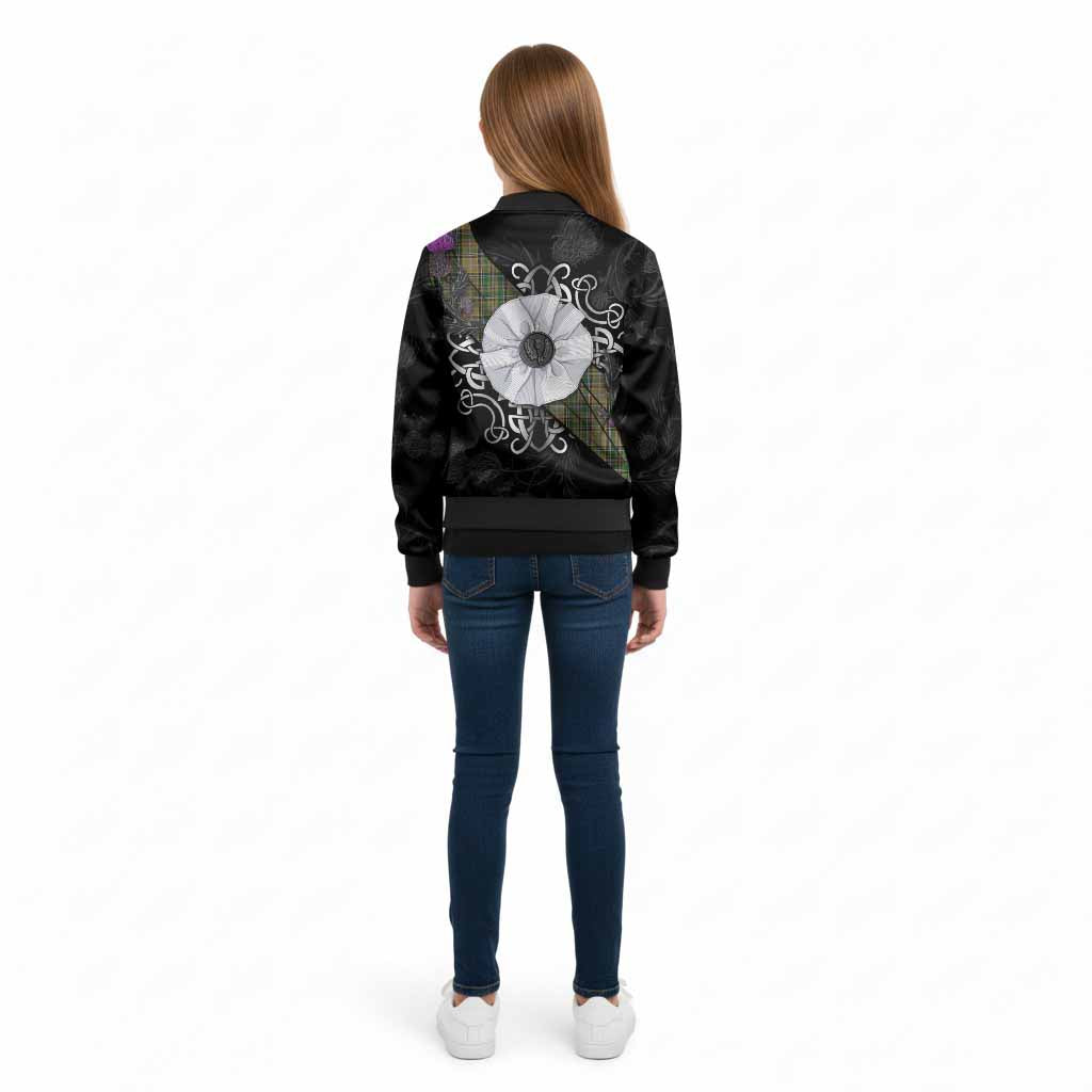 O'Farrell Tartan Kid Bomber Jacket Jacobite White Rose - Tartan Vibes Clothing