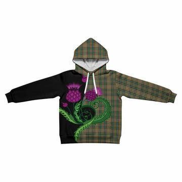 O'Farrell Tartan Kid Hoodie Traditional Scottish Thistle