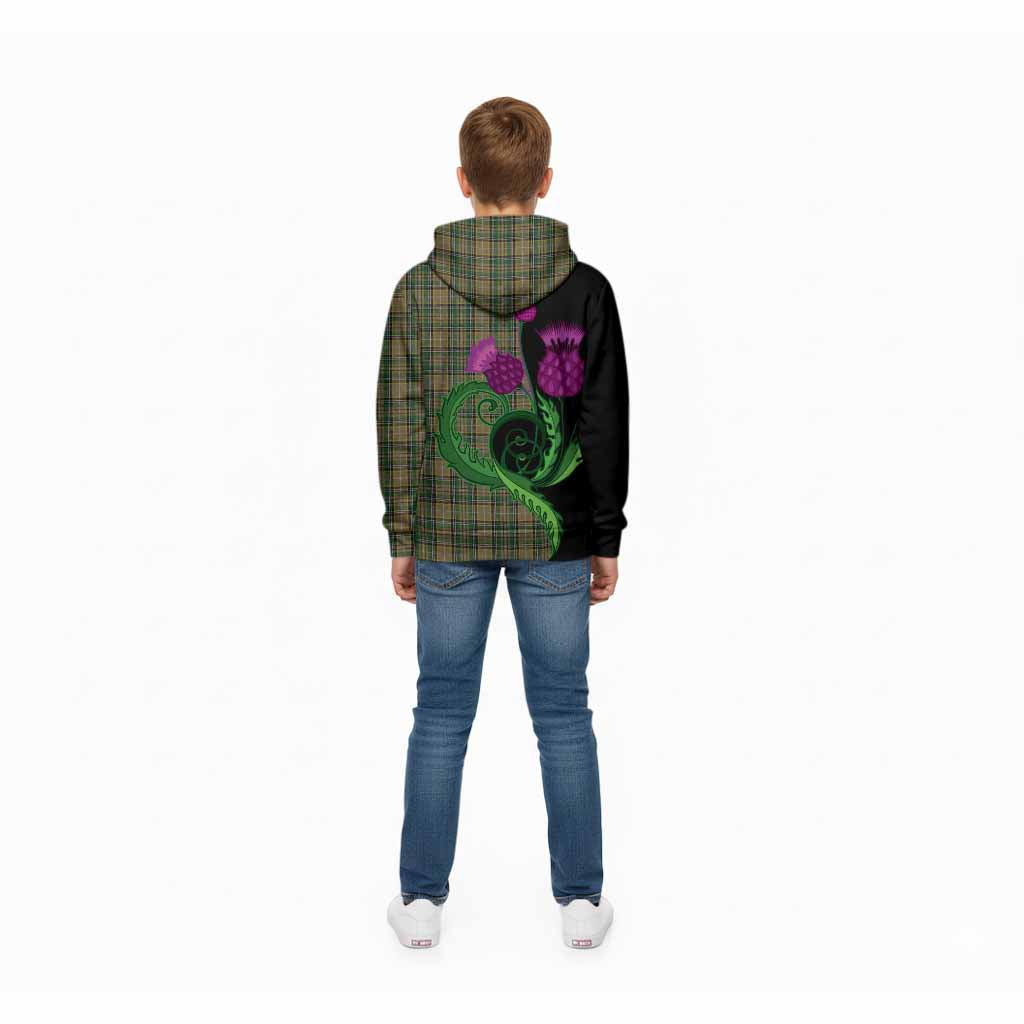 O'Farrell Tartan Kid Hoodie Traditional Scottish Thistle