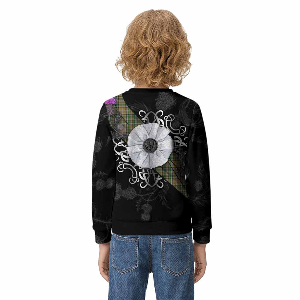 O'Farrell Tartan Kid Knitted Sweatshirt Jacobite White Rose - Tartan Vibes Clothing
