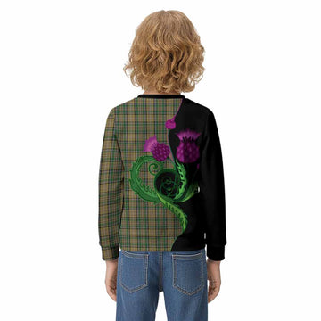 O'Farrell Tartan Kid Knitted Sweatshirt Traditional Scottish Thistle