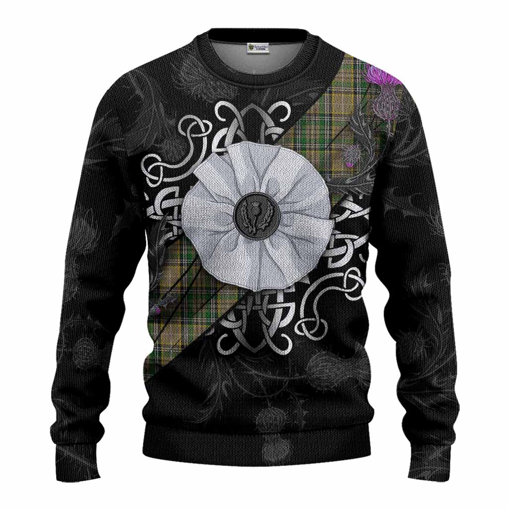 O'Farrell Tartan Knitted Sweater Jacobite White Rose Unisex - Tartan Vibes Clothing