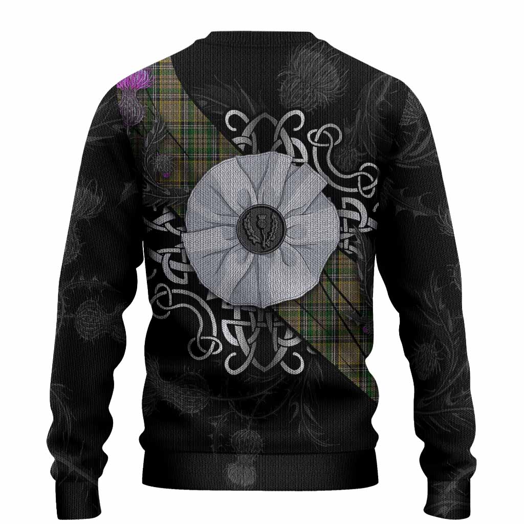O'Farrell Tartan Knitted Sweater Jacobite White Rose - Tartan Vibes Clothing