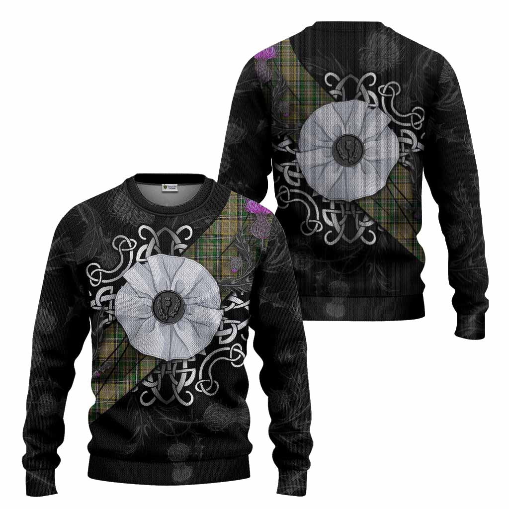 O'Farrell Tartan Knitted Sweater Jacobite White Rose - Tartan Vibes Clothing