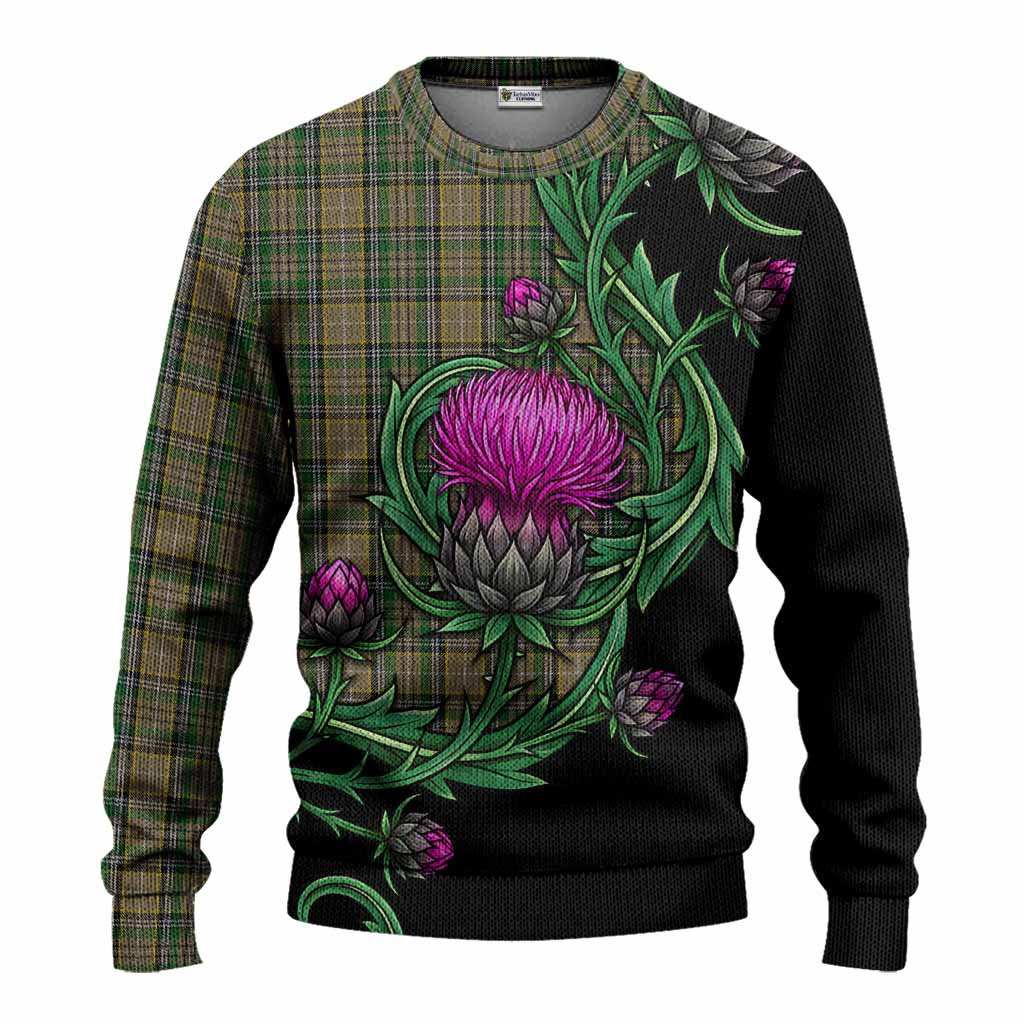 O'Farrell Tartan Knitted Sweater Resilient Scottish Thistle Unisex - Tartan Vibes Clothing