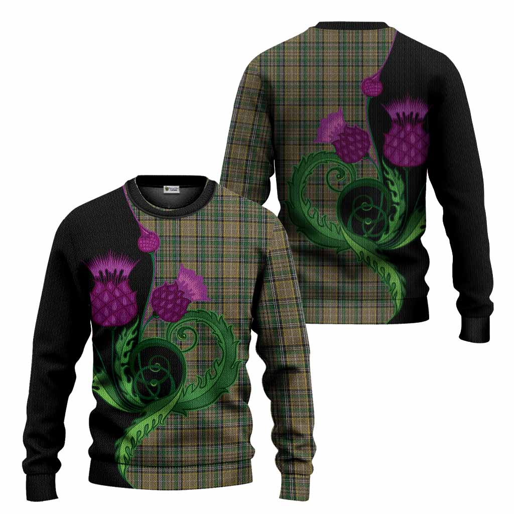 O'Farrell Tartan Knitted Sweater Traditional Scottish Thistle