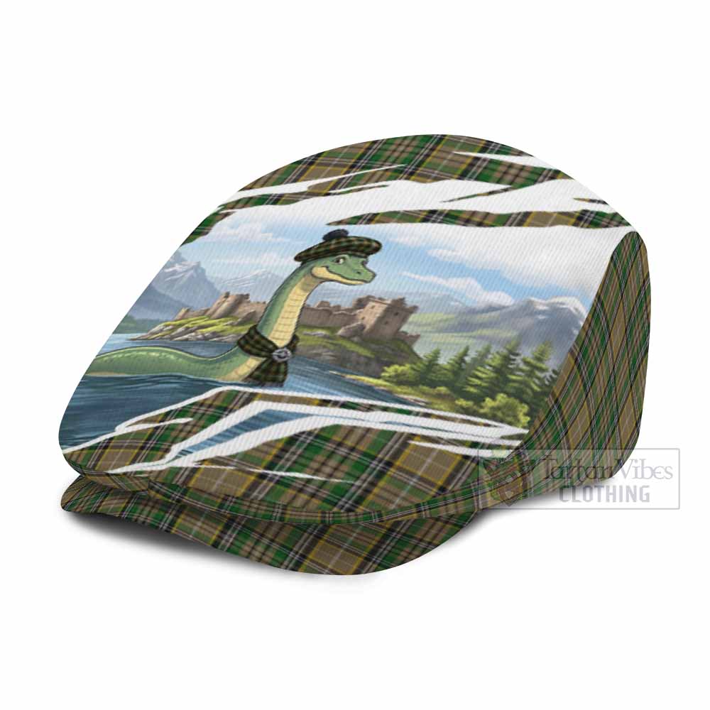 O'Farrell Tartan Loch Ness Monster Scottish Heritage Art Flat Cap, Jeff Cap