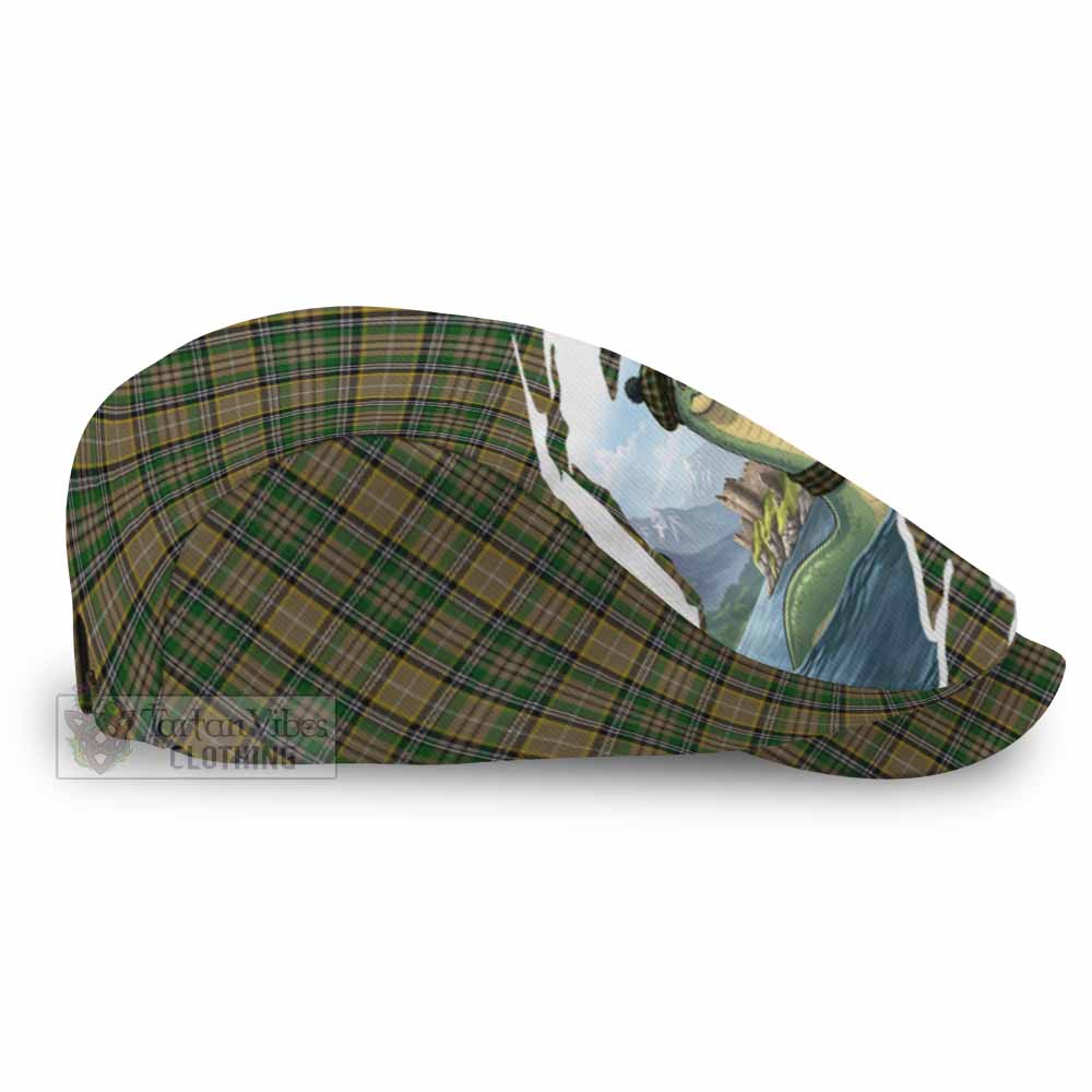 O'Farrell Tartan Loch Ness Monster Scottish Heritage Art Flat Cap, Jeff Cap