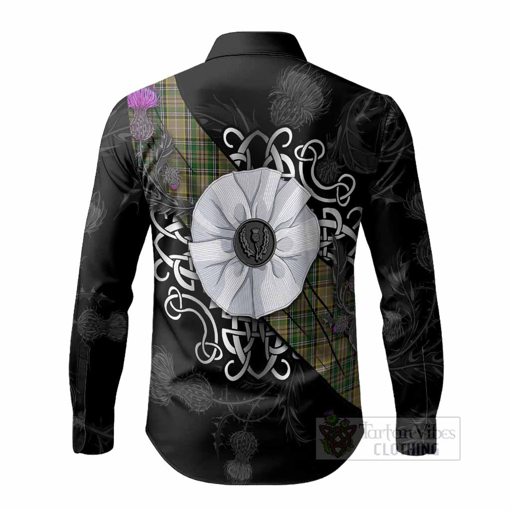 O'Farrell Tartan Long Sleeve Button Shirts Jacobite White Rose - Tartan Vibes Clothing