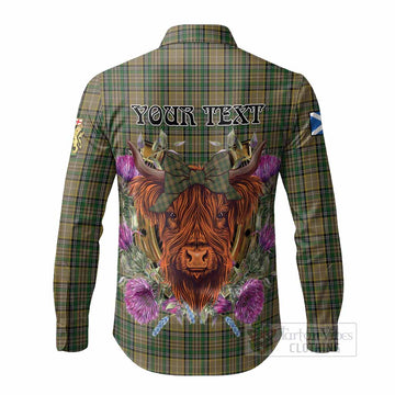 O'Farrell Tartan Long Sleeve Button Shirts Scottish Thistle Heilan Coo