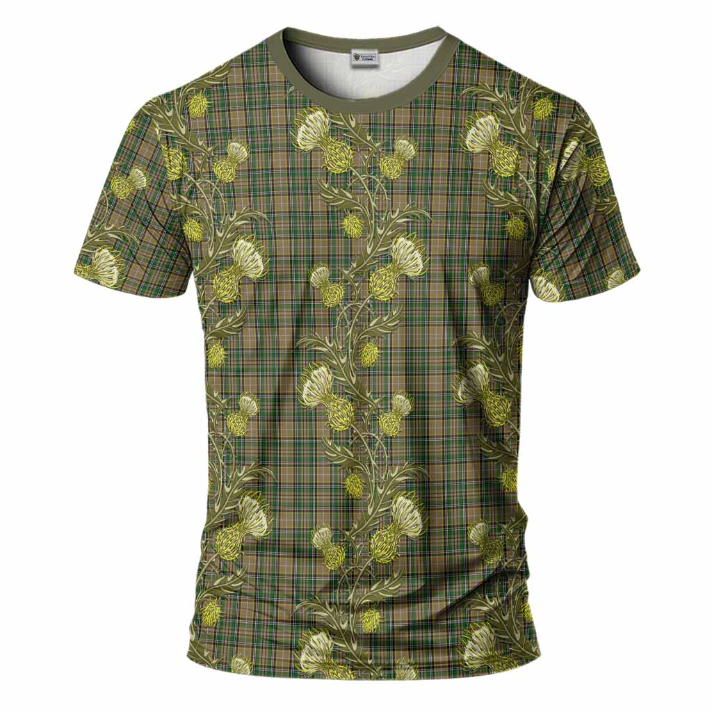 O'Farrell Tartan T-Shirt Seamless Scottish Thistle Flowers