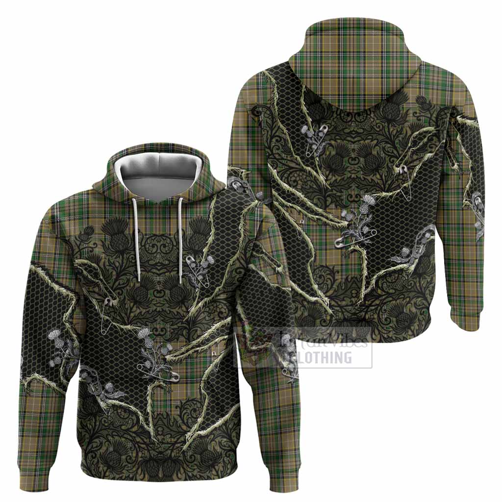 O'Farrell Tartan Thistle Dark Gothic Hoodie - Tartan Vibes Clothing