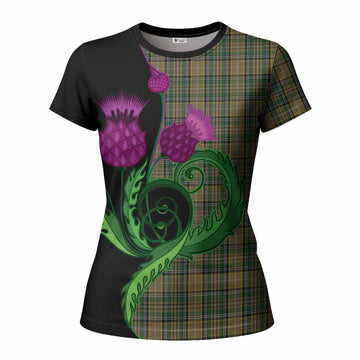O'Farrell Tartan Women T shirt Traditional Scottish Thistle