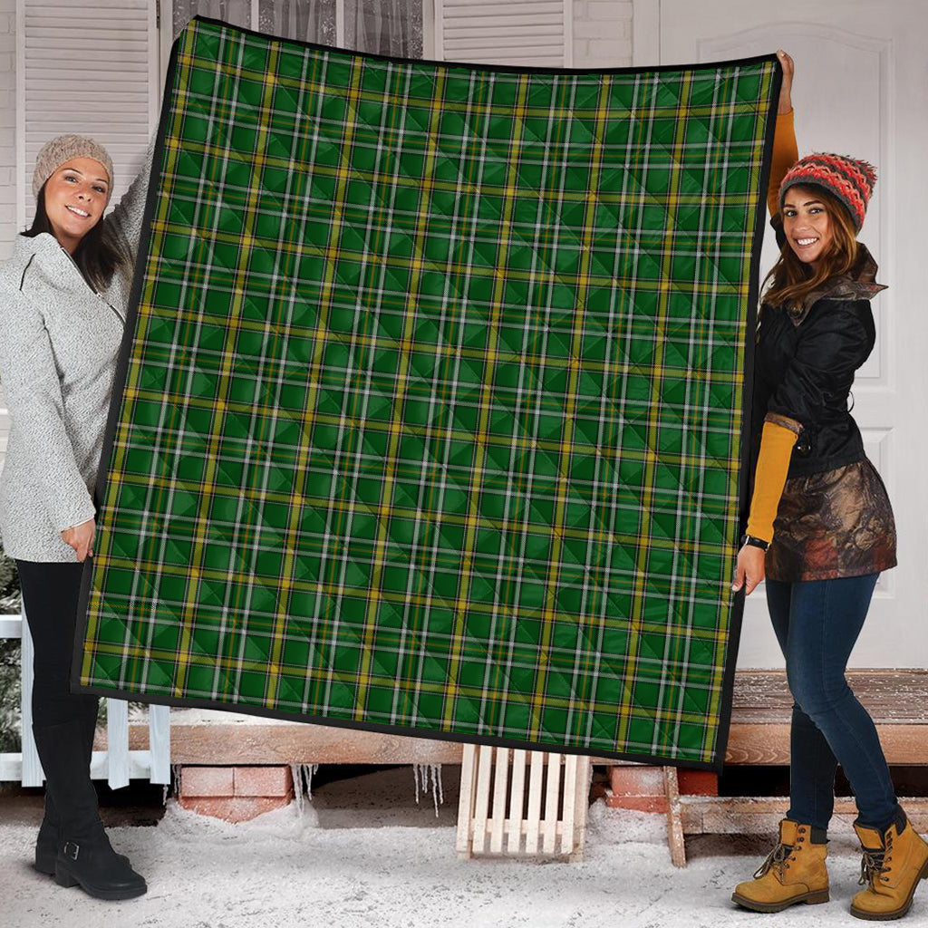 Offaly County Ireland Tartan Quilt Super King Quilt 91" x 110" - Tartan Vibes Clothing