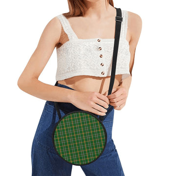 Offaly County Ireland Tartan Round Satchel Bags One Size 9*9*2.7 inch - Tartan Vibes Clothing