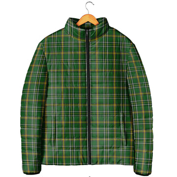 Offaly County Ireland Tartan Padded Jacket