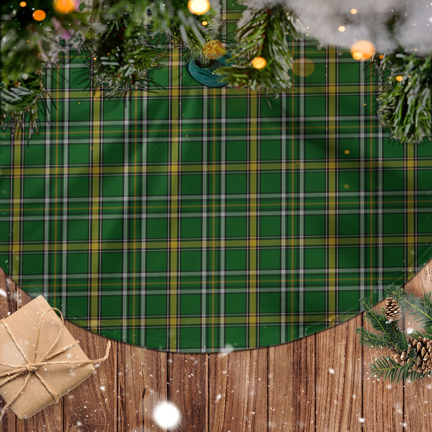 Offaly County Ireland Tartan Christmas Tree Skirt - Tartanvibesclothing
