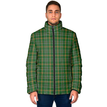 Offaly County Ireland Tartan Padded Jacket