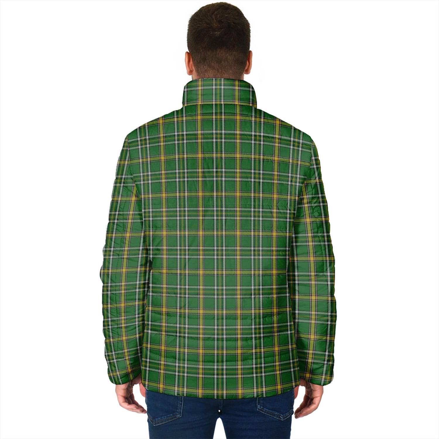 Offaly County Ireland Tartan Padded Jacket - Tartan Vibes Clothing