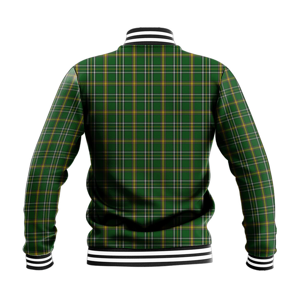 Offaly County Ireland Tartan Baseball Jacket - Tartan Vibes Clothing