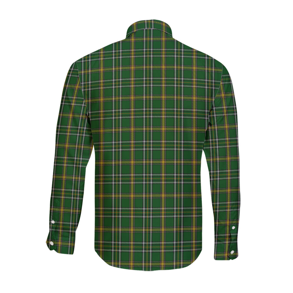 Offaly County Ireland Tartan Long Sleeve Button Up Shirt - Tartan Vibes Clothing