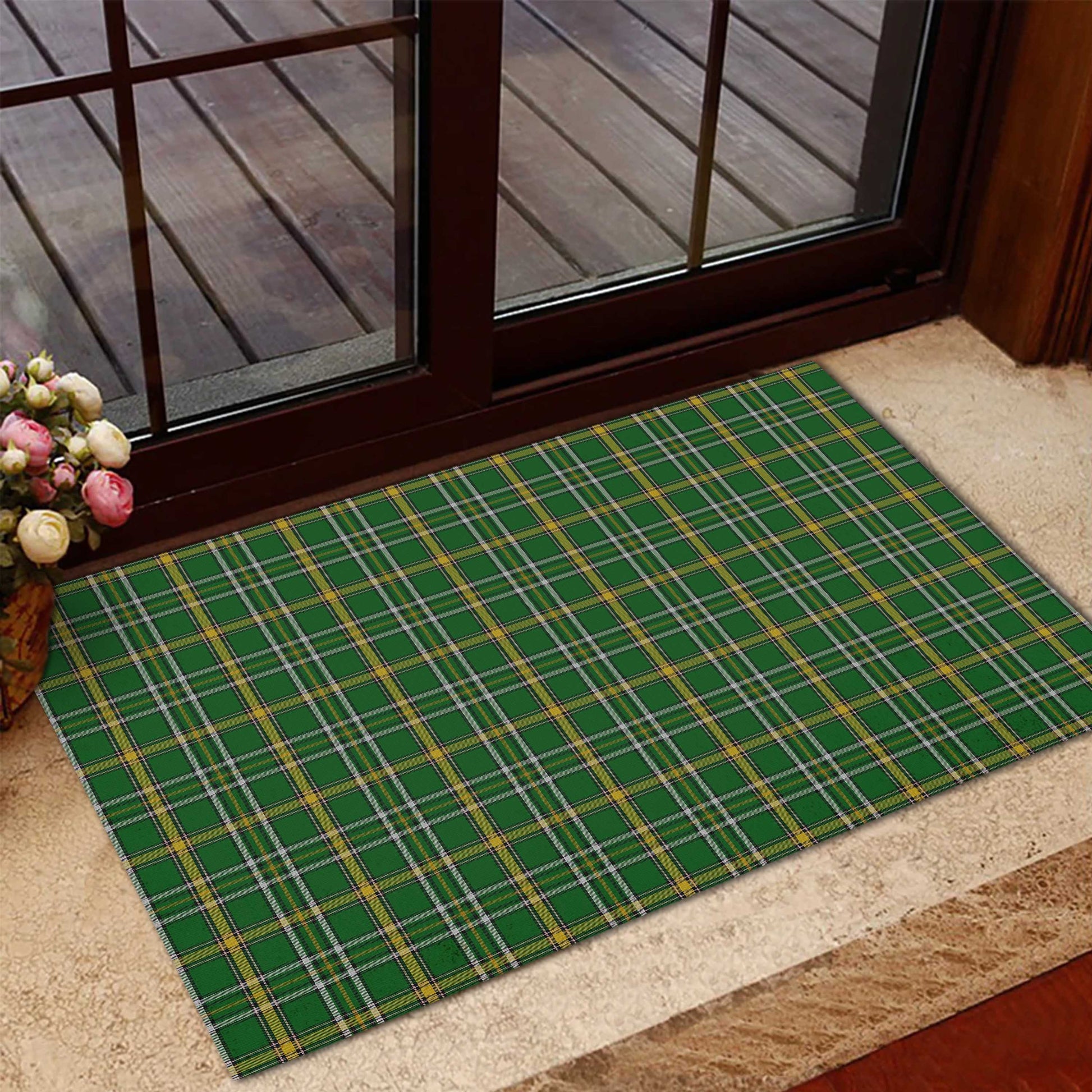 Offaly County Ireland Tartan Door Mat - Tartanvibesclothing