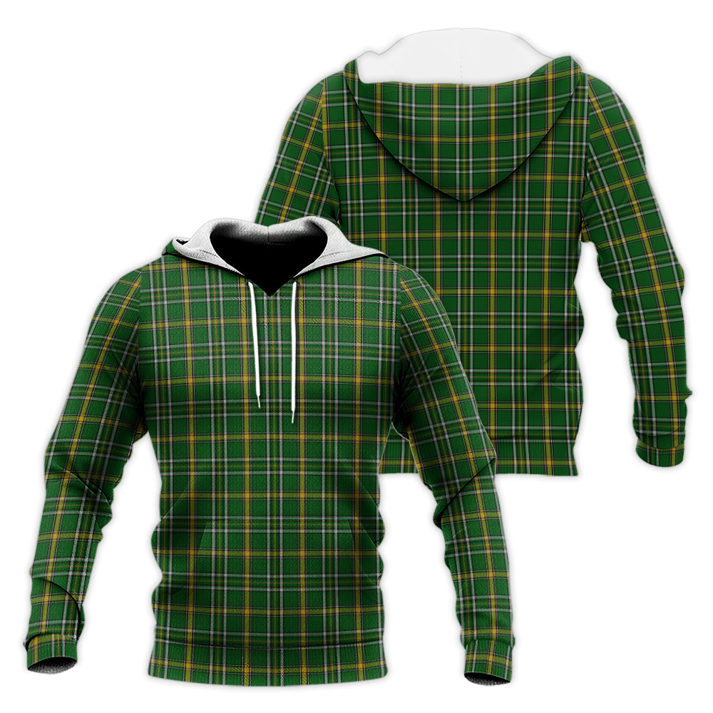 Offaly County Ireland Tartan Knitted Hoodie Unisex - Tartan Vibes Clothing