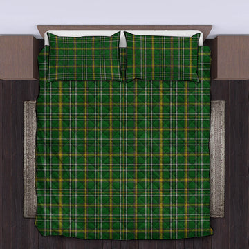 Offaly County Ireland Tartan Quilt Bed Set