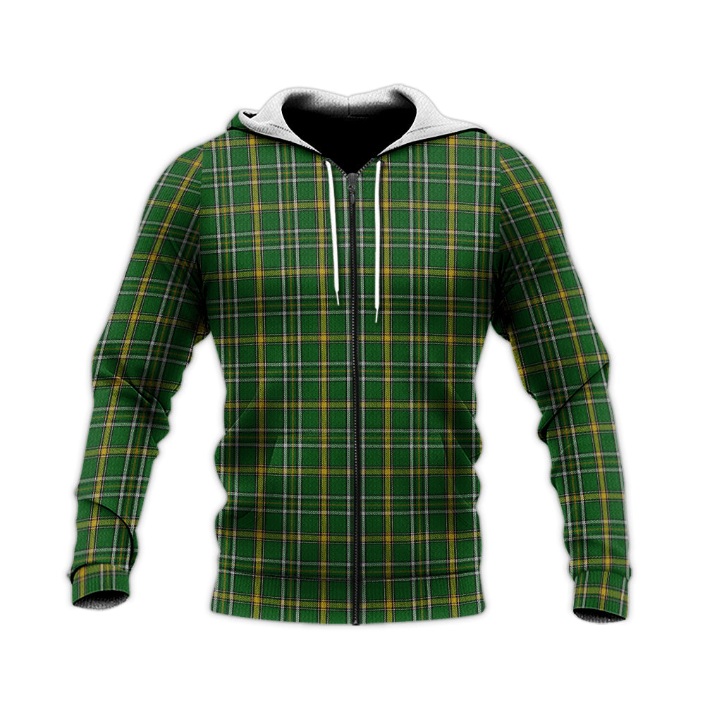 Offaly County Ireland Tartan Knitted Hoodie - Tartan Vibes Clothing