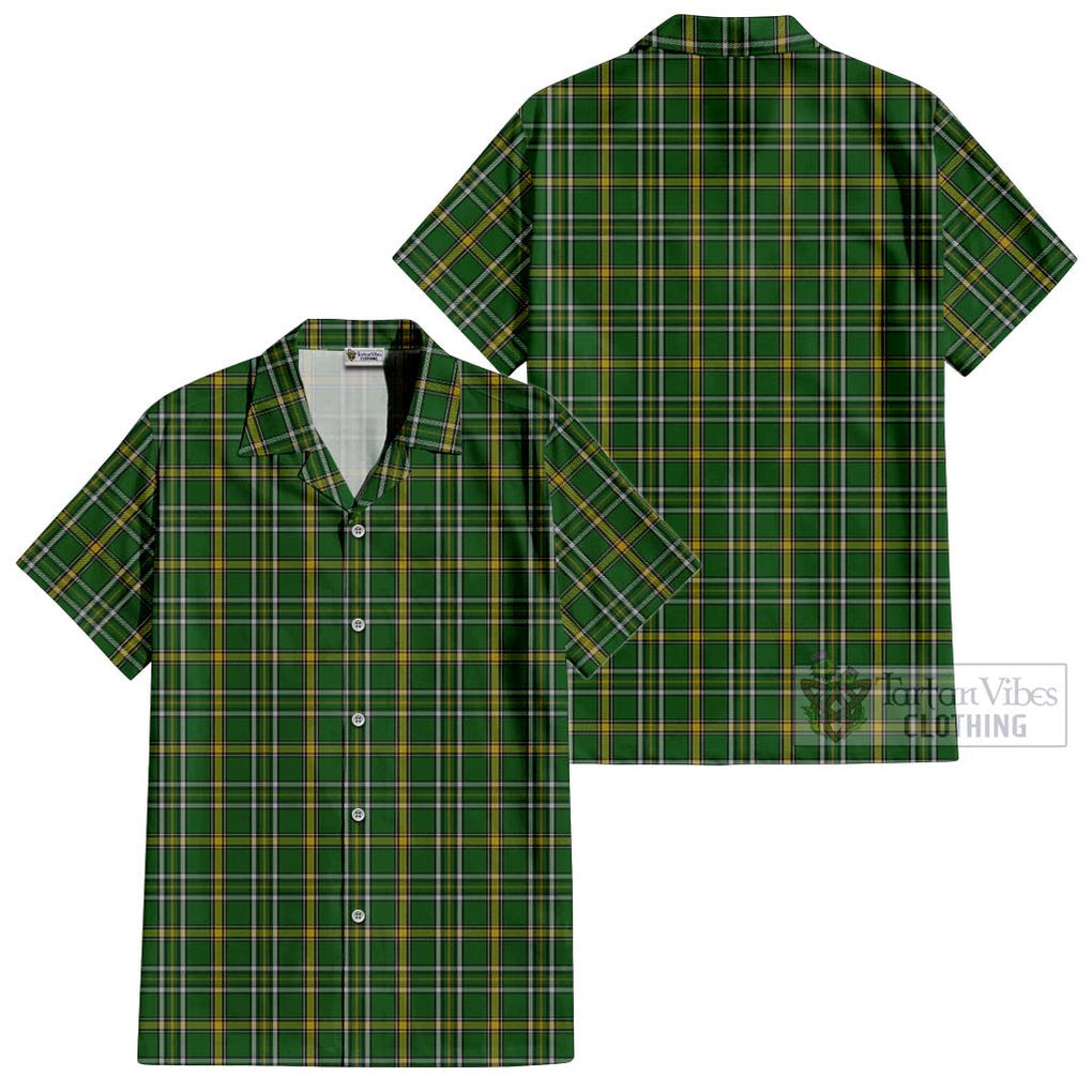 Offaly County Ireland Tartan Cotton Hawaiian Shirt - Tartan Vibes Clothing