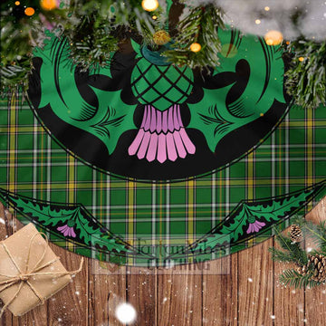 Offaly County Ireland Tartan Christmas Tree Skirt Scottish Thistle Style - Tartan Vibes Clothing