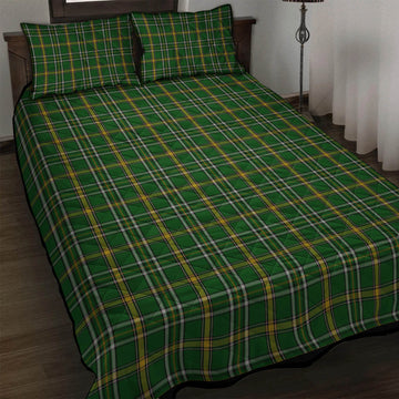 Offaly County Ireland Tartan Quilt Bed Set