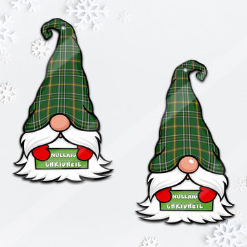 Offaly County Ireland Gnome Christmas Ornament with His Tartan Christmas Hat