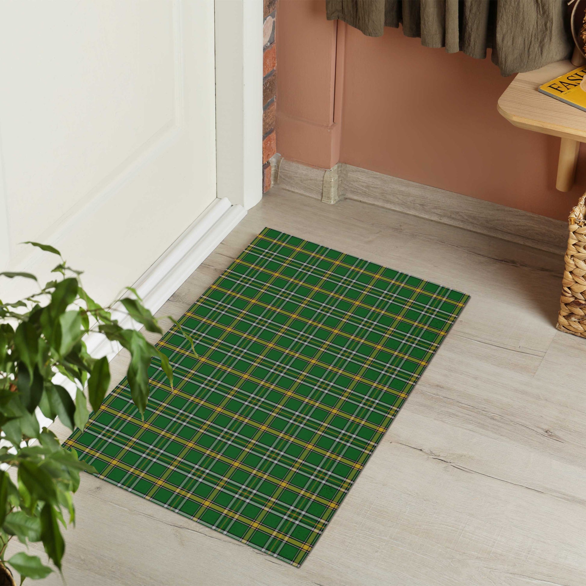Offaly County Ireland Tartan Door Mat - Tartanvibesclothing