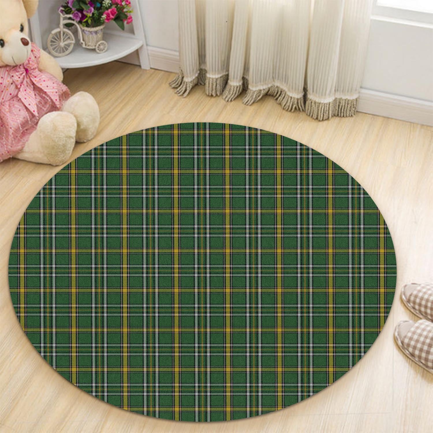 Offaly County Ireland Tartan Round Rug - Tartan Vibes Clothing