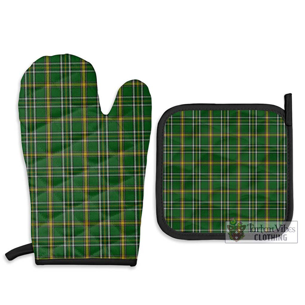 Offaly County Ireland Tartan Combo Oven Mitt & Pot-Holder - Tartan Vibes Clothing