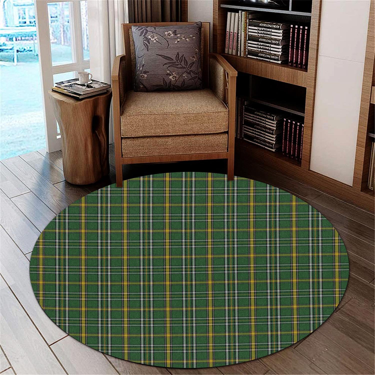 Offaly County Ireland Tartan Round Rug - Tartan Vibes Clothing