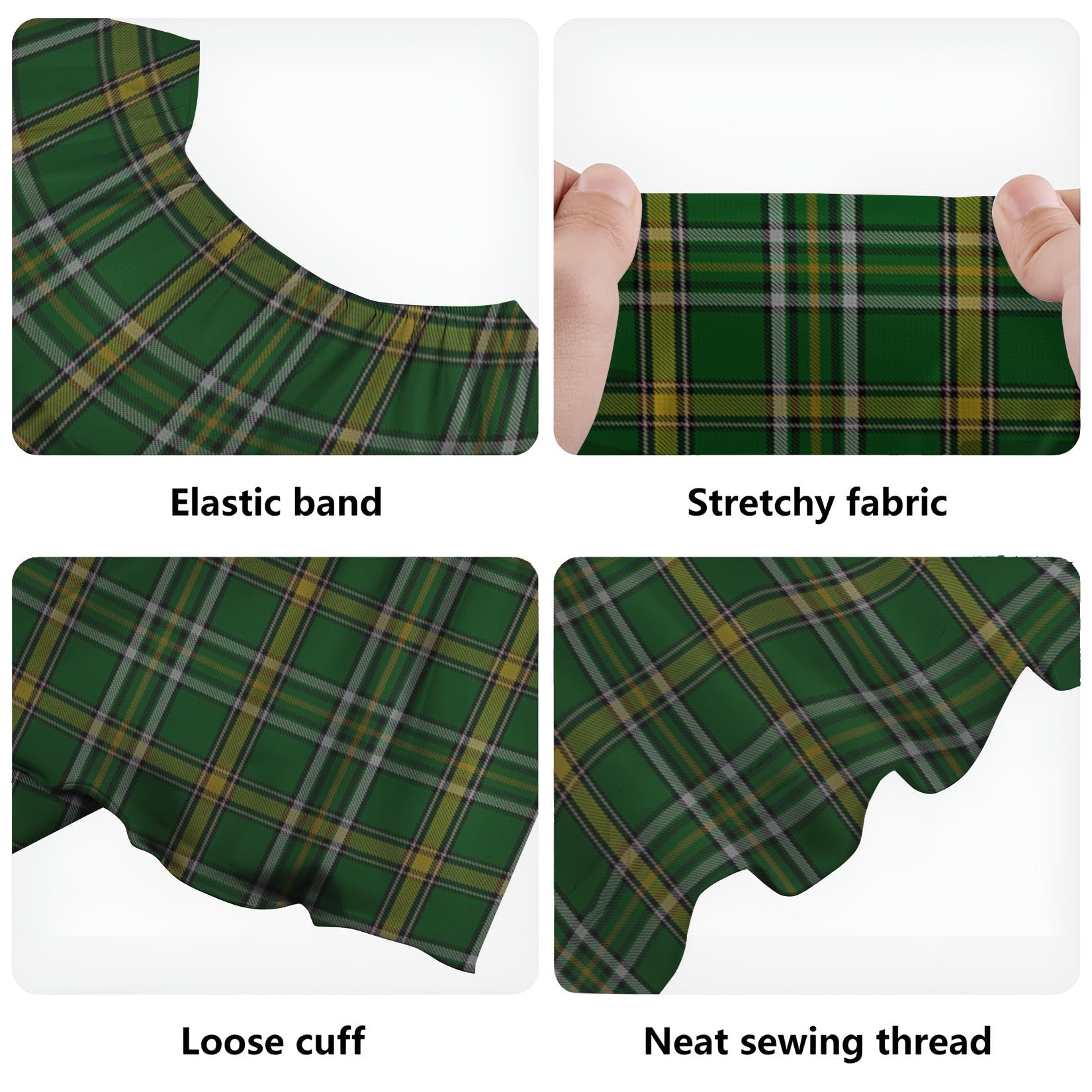 Offaly County Ireland Tartan Off Shoulder Long Dress - Tartan Vibes Clothing