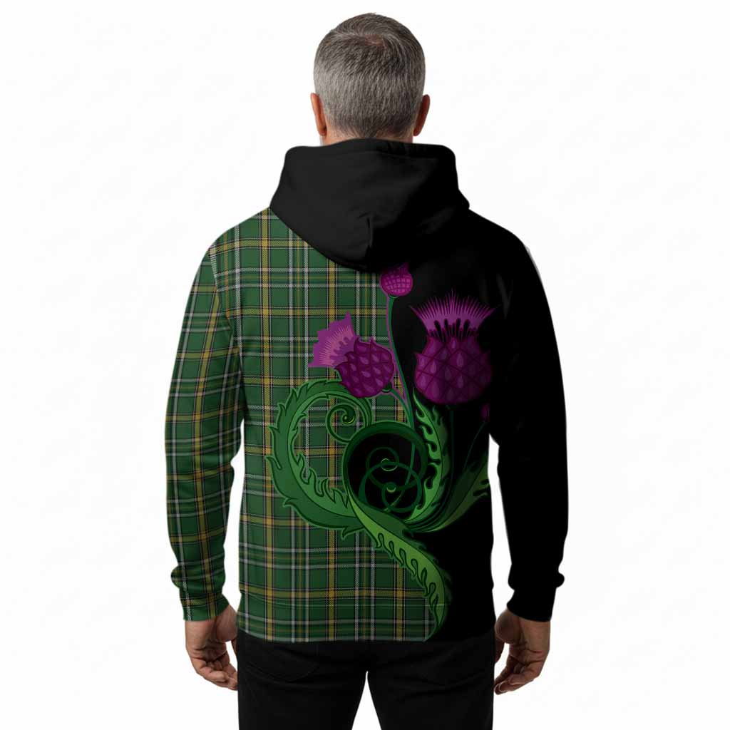 Offaly County Ireland Tartan Hoodie Traditional Scottish Thistle