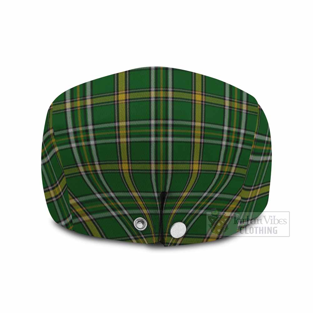Offaly County Ireland Tartan Jeff Cap, Tartan Flat Cap