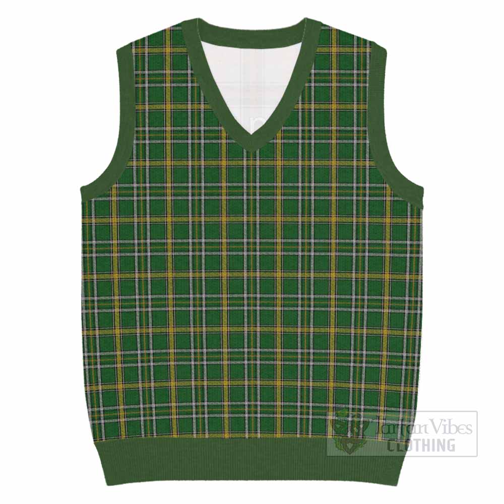 Offaly County Ireland Tartan Knitted V-Neck Vest - Tartan Vibes Clothing