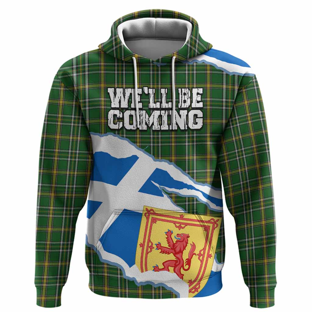 Offaly Scotland Football Tartan Hoodie We'll Be Coming