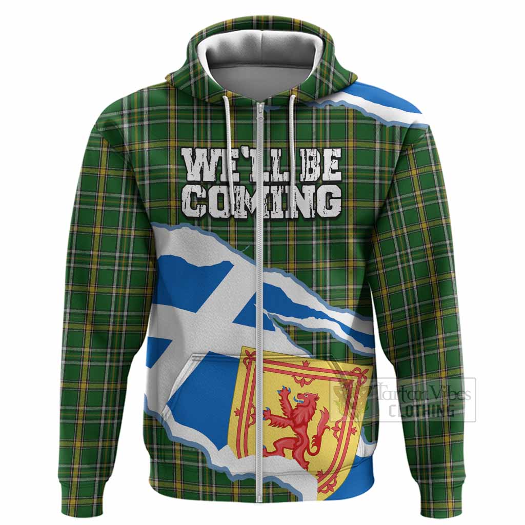 Offaly Scotland Football Tartan Hoodie We'll Be Coming