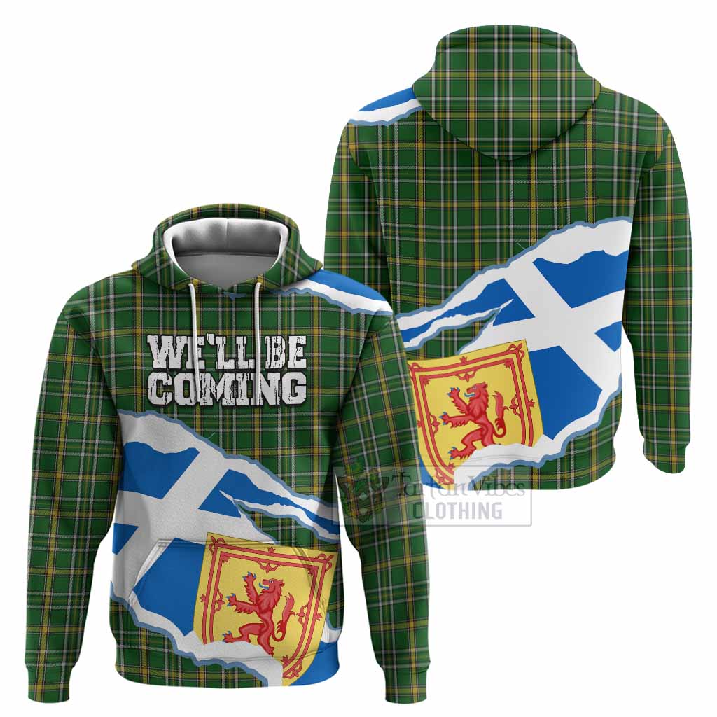Offaly Scotland Football Tartan Hoodie We'll Be Coming