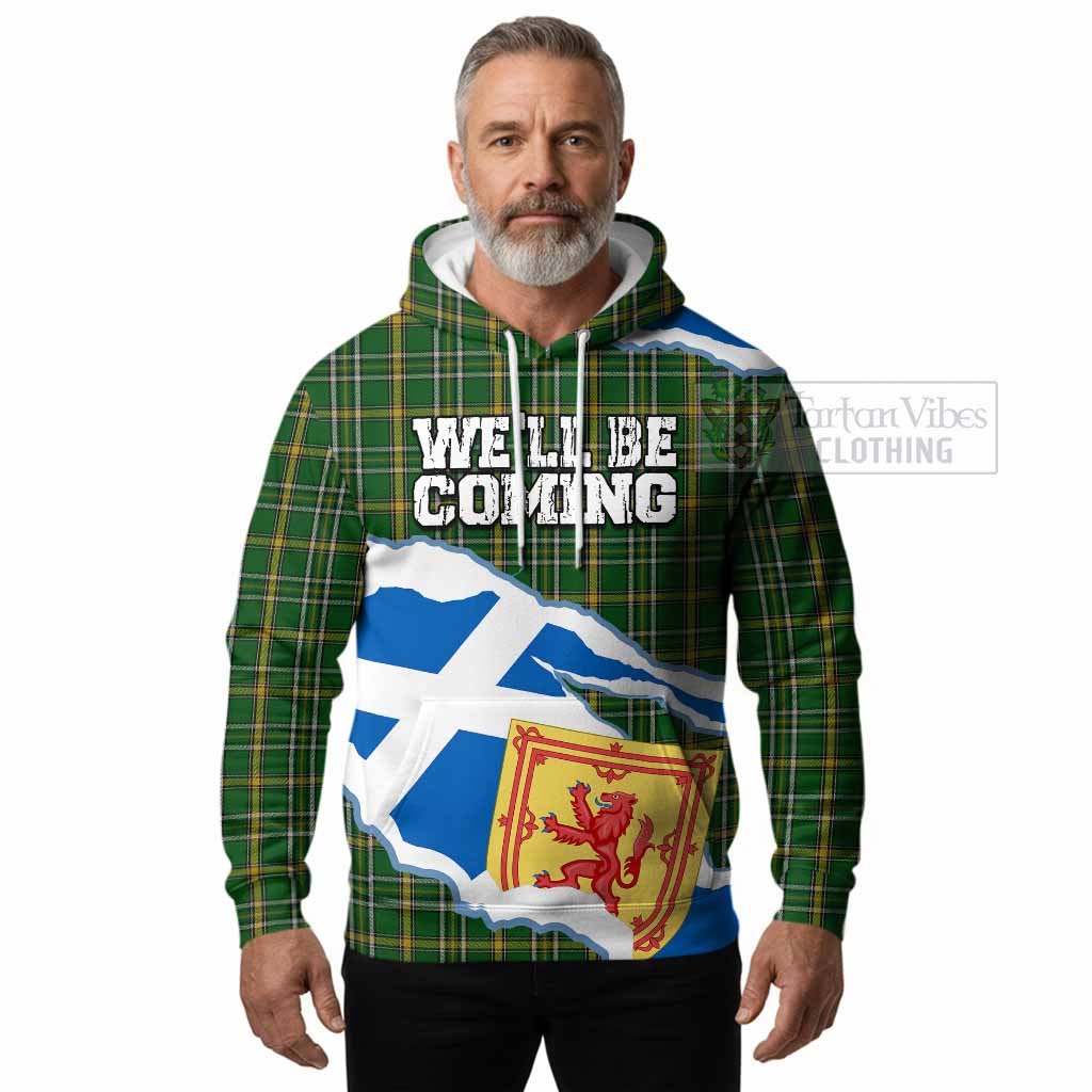Offaly Scotland Football Tartan Hoodie We'll Be Coming