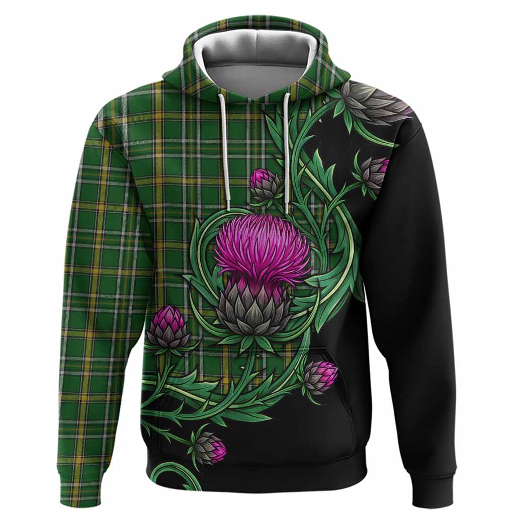 Offaly Tartan Hoodie Resilient Scottish Thistle