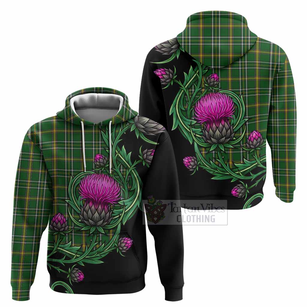 Offaly Tartan Hoodie Resilient Scottish Thistle