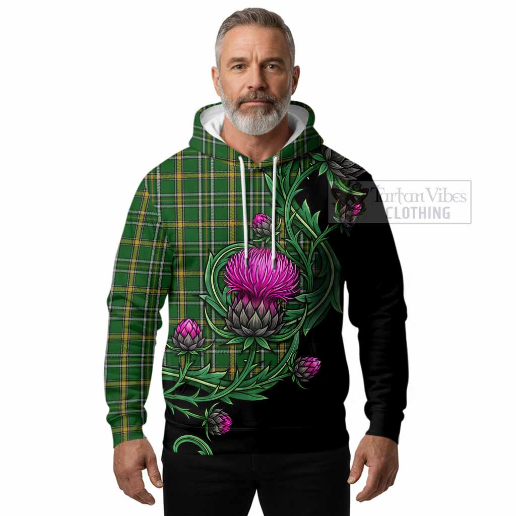 Offaly Tartan Hoodie Resilient Scottish Thistle